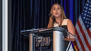 Jen Olmedo-Rodriguez presenting at FIU